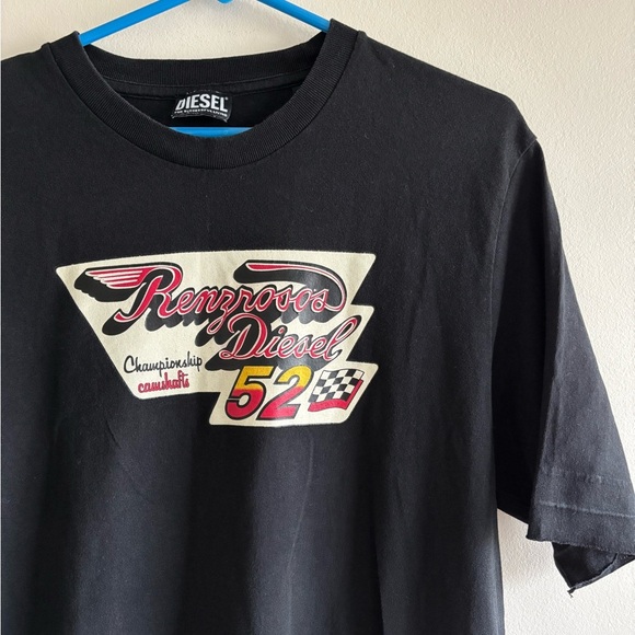 Diesel man race print tee black size L - Picture 4 of 14